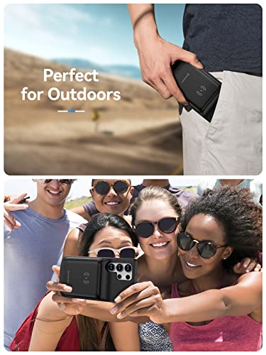 NEWDERY Battery Case for Samsung S24 Ultra,10000mAh Charger Case Black | Qi wireless Charging,18W Fast Recharging, Sync Data Supported,Portable Rechargeable Battery Pack for Galaxy S24 Ultra 6.8" - size: for Galaxy S23 Ultra-10000mAh
