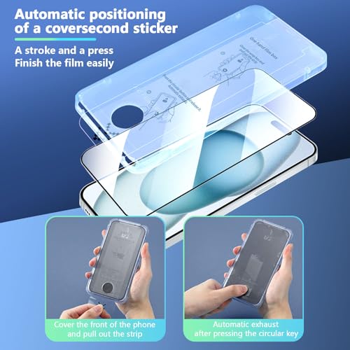 UEEBAI 2 Packs Tempered Glass Screen Protector for iPhone 14 Pro Max 6.7 inch, [Auto-Alignment Kit] [Bubble Free, Auto-Dust Removal] HD Clear Case Easy Installation Full Coverage Tempered Film-Black - size: iPhone 14 Pro Max 6.7 inch