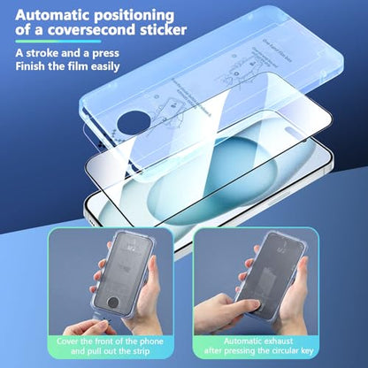 UEEBAI 2 Packs Tempered Glass Screen Protector for iPhone 14 Pro Max 6.7 inch, [Auto-Alignment Kit] [Bubble Free, Auto-Dust Removal] HD Clear Case Easy Installation Full Coverage Tempered Film-Black - size: iPhone 14 Pro Max 6.7 inch