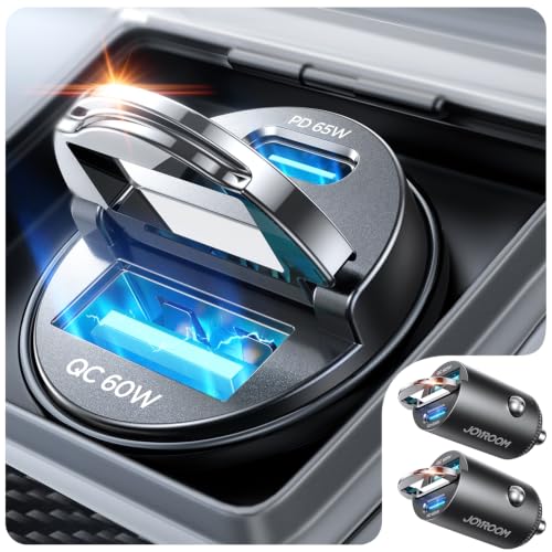JOYROOM 2-Pack 125W USB C Car Charger, Flush Fit Cigarette Lighter Charger