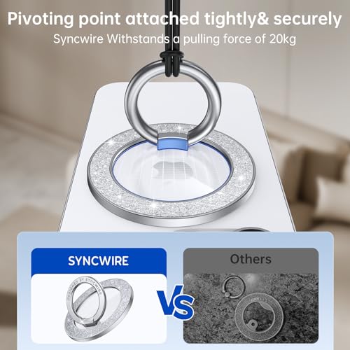 Syncwire Magnetic Phone Grip, Sparkle Ring Holder,Glitter Silver - color: Glitter Silver