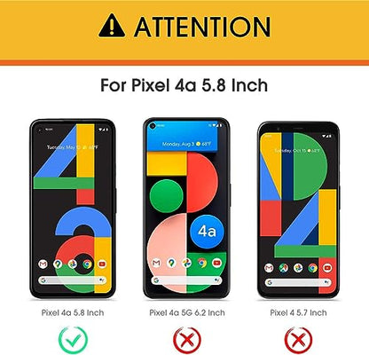 OMOTON [4 Pack] Screen Protector for Google Pixel 4a (Not Fit for 4a 5G), Scratch Resistant/Easy-Install/Bubble Free/Tempered Glass Screen Protector Compatible with Google Pixel 4a - size: Pixel 4a-5.8 inch