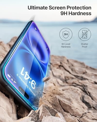 DOME GLASS Whitestone 2PACK EZ GLASS AR for iPhone 17 Series [Super Anti-Reflection], Full Coverage [Easy Install] Tempered Glass Screen Protector [2pack] (iPhone 17 ProMax) - size: iPhone 17 ProMax