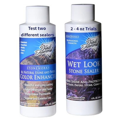 Wet Look Natural Sealer 4oz Sample- Color Enhancer 4oz Sample. - style: Trial Size/Trial Size