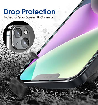 amFilm OneTouch for iPhone 14 Plus Screen Protector 6.7'' Tempered Glass - size: 14-6.7”