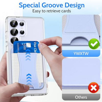YWXTW 2026 Upgraded Magnetic Wallet for Samsung Galaxy S26/S25/S24 Series and iPhone 17/16/15/14/13/12 Models, 6 Cards Holder, Minimalist Slim Leather Magnet Wallet - color: Light Purple
