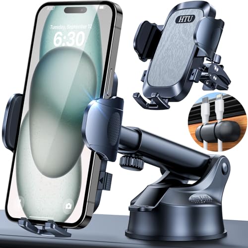 【Upgraded Strongest Suction & Pro Military-Grade】Ultimate Car Phone Mount【360°Rotatable Suction】Cell Phone Holders Truck Stand for Dashboard Windshield Vent for iPhone 18 Pro Max 17 Samsung,Dark Grey - color: Dark Grey