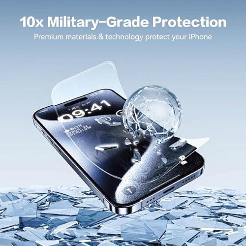 3 Pack Screen Protector for iPhone 16 Plus, Tempered Glass with 2 Pack Camera Lens Protector & Phone Case, Easy Install Frame, 9H Hardness, Bubble Free, HD Clear, Full Coverage - color: iPhone 16 Plus