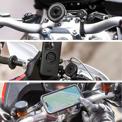 SP CONNECT Moto Bundle II AVM Xtreme | SPC+ |Compatible with iPhone 16 | Phone Mount for Motorcycle | Motorcycle Phone Holder | Handlebars - style: for iPhone 16