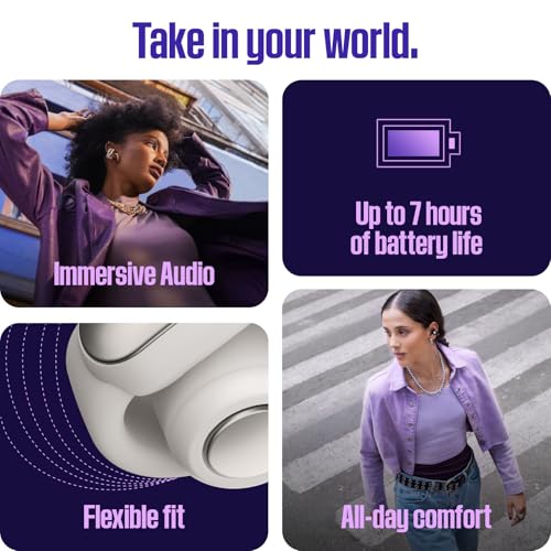 Bose Ultra Open Bluetooth Earbuds, True Wireless Earbuds with OpenAudio for Awareness, Clip On Design for Comfort, Immersive Audio, Up to 48 Hrs of Playtime, Diamond - 60th Anniversary Edition - color: Diamond 60th Anniversary Edition