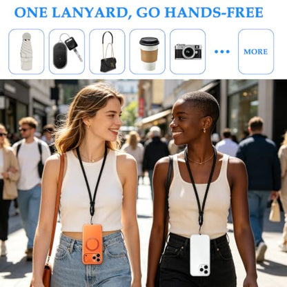 Phone Lanyard for iPhone Adjustable Crossbody Phone Strap Compatible with iPhone and Android Smartphones Universal Phone Neck Lanyard for Travel Essentials
