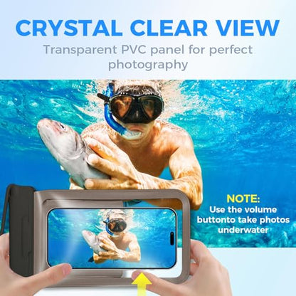 Wokyo IPX8 Waterproof Phone Pouch with Double Pocket, Protective Cellphone Dry Bag Case Fits Up to 7.5" Offers Touchscreen Functionality Waterproof Phone Case for Pools Lakes Rivers Cruises Green - color: Green