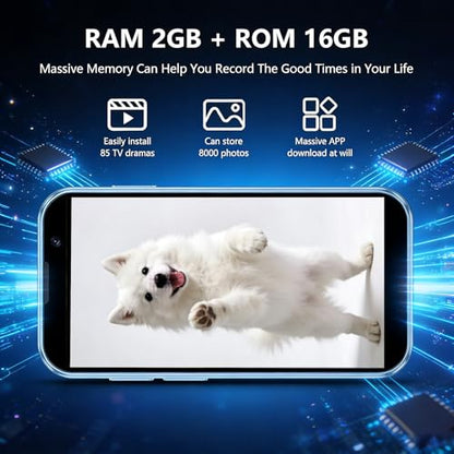 A15 Mini Phone, Unlocked Mini Smartphone with 3.0" HD Touch Screen,Tiny Android Small Cell Phone,2GB+16GB+Expandable TF Card,Quad Core Tiny Phone,Face Unlock/GPS. (Black) - color: Black