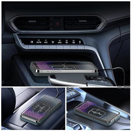 Wireless Charger for Car, Wireless Fast Charging Pad, Charging Station for Multiple Devices, Adapter for AirPods iPhone16/15/14/13/12 Pro/Android Samsung S20 S21 S22 S23 (1 Meter Cable)