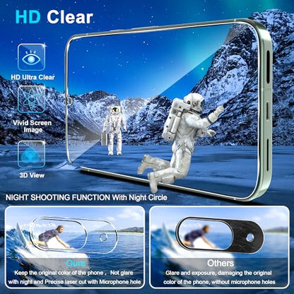 letosan 3 Pack for Google Pixel 9 Screen Protector Tempered Glass + 3 Pack Camera Lens Protector, Military Grade Shatterproof, 9H Hardness, Fingerprint Unlock,Case Friendly 6.3 Inch