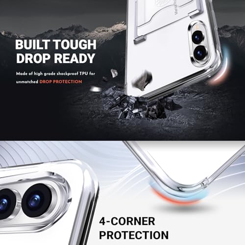 Shields Up for Samsung Galaxy S25 Edge Case with Card Holder Stand, Clear - color: Clear, size: Galaxy S25 Edge