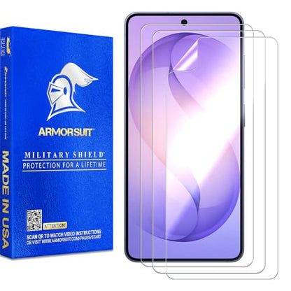 ArmorSuit 3 Pack for Samsung Galaxy S26 Plus (6.7-Inch) Screen Protector Case Friendly, Fingerprint Unlock Compatible, MilitaryShield HD Clear Film - Made in USA - size: S26 Plus
