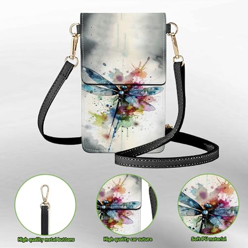 Small Crossbody Bags with Adjustable Shoulder Strap - color: Dragonfly Color