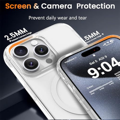 WRJ Magnetic Clear Case for iPhone 11 Pro Max 6.5-Inch,Clear | Fit for Magsafe,Military Grade Drop Protection,Non-Yellowing Anti-Scratch Ultra Slim Transparent Shockproof Phone Case - size: For iPhone 11 Pro Max 6.5 Inch