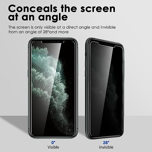Fotbor 2 Pack Compatible for iPhone 11 Pro Max/iPhone Xs Max Privacy Screen Protector, Anti Spy Private Case Friendly Anti-Scratch 9H Hardness Tempered Glass - size: iPhone 11 Pro Max/Xs Max-6.5 inch
