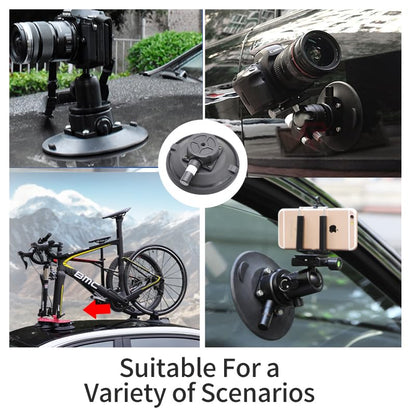 6" Camera Suction Cup Mount, Heavy Duty Pump Vacuum Mount - size: 6” Plastic