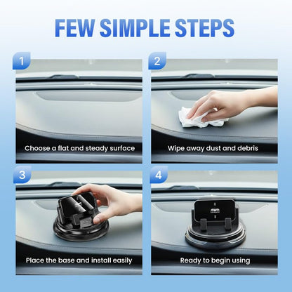 YAUNJI Car Phone Holder 360 Degree Rotation, 2026 New Adjustable Dashboard Phone Holder for Car, Portable Universal Car Phone Mount Suitable for Car Navigation in Car Dashboard (1) - color: 1