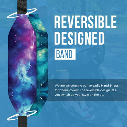 Switchbands Phone Grip Strap - Reversible Finger Holder for Phone Back, Customizable Anti-Slip Design, Wireless Charging Compatible Detachable Holder for iPhone - Starry Threads - color: Starry Threads