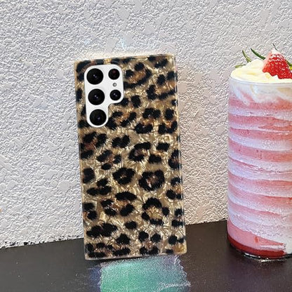 J.west Galaxy S22 Ultra Case 5G 6.8-inch, Phone Case S22 Ultra, Soft Sparkly Leopard Print Pearly Thinfoil Animal Design Women Girl Protective Case Phone Cover Compatible with Samsung S22Ultra - color: Wild Cheetah
