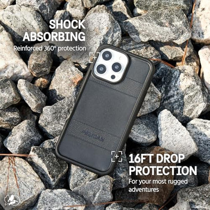 Pelican Protector iPhone 16 Pro Max Case - Rugged MagSafe Phone Case -Black | Magnetic Phone Case w/16ft Military-Grade Drop Protection - Anti-Scratch, Heavy Duty Phone Cover for iPhone 16 Pro Max - color: Black - P