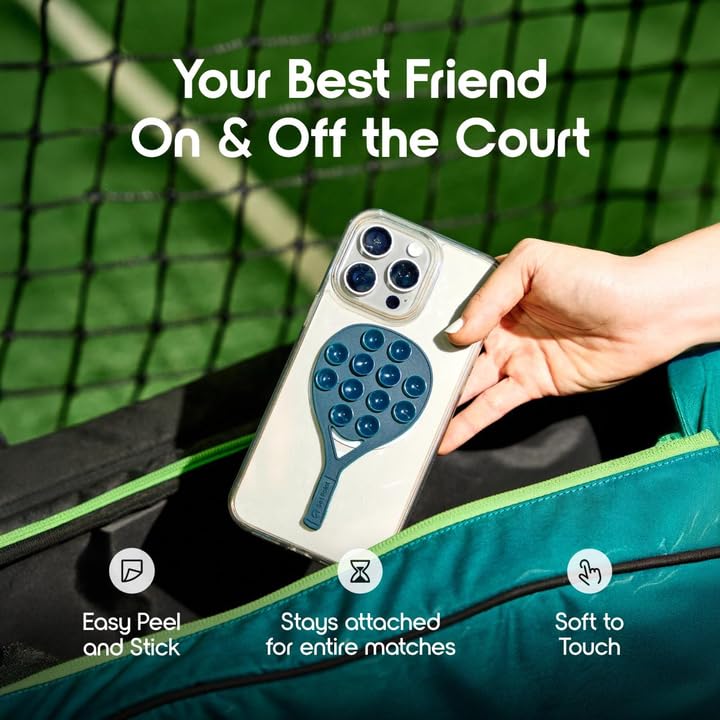 Silicone Suction Phone Mount for Padel Glass Wall, Midnight Blue - color: Midnight Blue