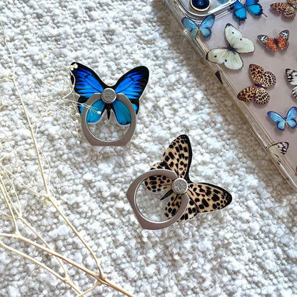 VELVET CAVIAR Cell Phone Ring Holder - Finger Ring & Stand - Improves Phone Grip Compatible with iPhone, Galaxy, Most Smartphones (Blue Butterfly) - color: Blue Butterfly