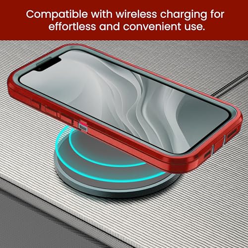 MXX for iPhone 16e & iPhone 17e Case, [Compatible with MagSafe] Heavy Duty Phone Cover with 3-Layer Shockproof Dustproof Drop Resistant Protection – Red/Grey - color: Red