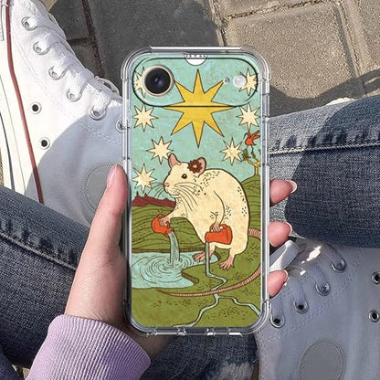 Case for iPhone Air with Tarot Card Design,Aesthetic Cute Rat Pattern,Trendy Soft TPU Bumper Phone Cover,6.5"(Rat,17Air) - color: Rat, size: iPhone Air
