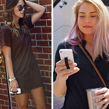 LOVEHANDLE Universal Phone Grip - Rose Paisley, Mauve Base
