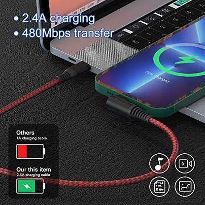 Long USB-C Lightning Cable 20ft MFi Right Angle Lightning Cable 2.4A Fast - Heavy Duty iPhone Charger Cord for Pad/Air Pods/iPhone14 13 12 11