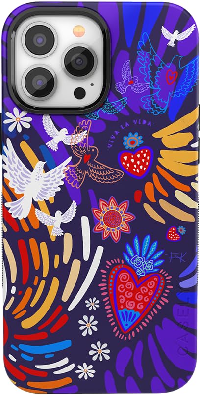 Casely iPhone 14 Pro Max Case | Viva La Vida | Frida Kahlo Collage | Bold Protective Design | Compatible with MagSafe - color: Frida Kahlo | Viva La Vida | Floral Collage