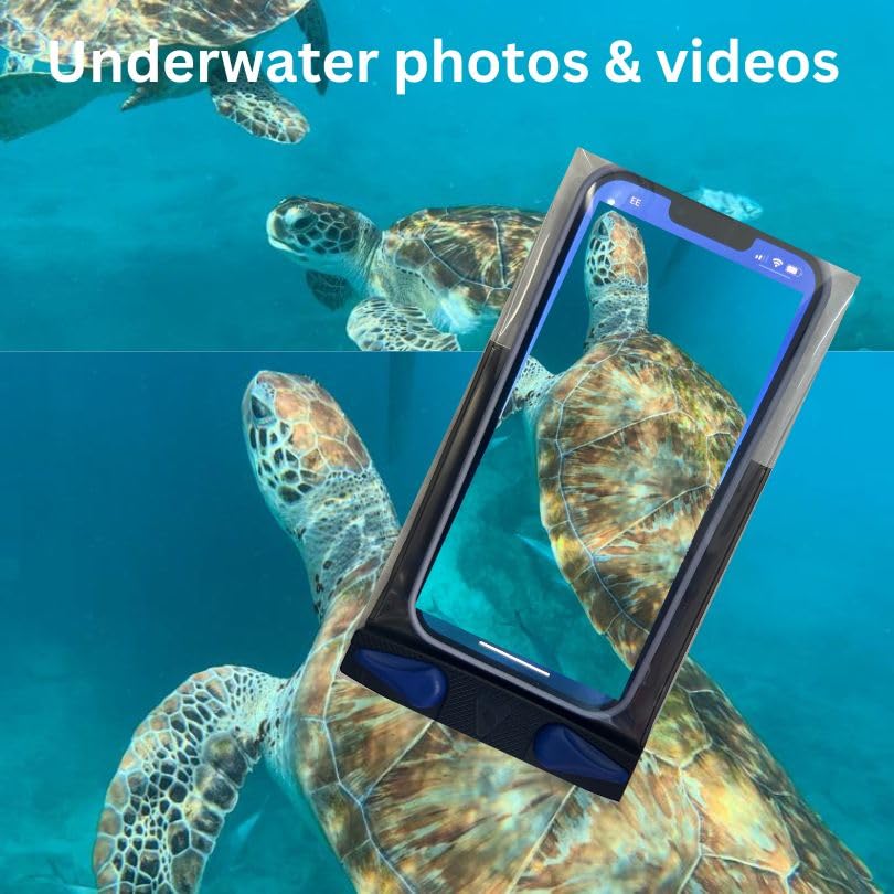 Aquapac Waterproof Phone Case, Medium, Black | iPhone and Android, Made in The UK, Hiking, Mountain Biking, Running Accessory, Floating, IPX8 certified to 30 ft deep. - color: Black, size: Medium