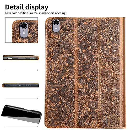 Gexmil Leather Case for iPad mini 7 A17 Pro/iPad mini 6 Gen 8.3 Inch - color: Brown