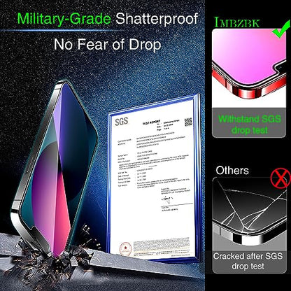 IMBZBK Screen Protector for iPhone 13, Tempered Glass, 3+3 Pack - color: 13-Transparent