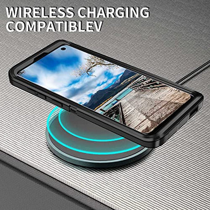 for Galaxy S10 Case,[Without Screen Protector] Heavy Duty Shockproof Dust/Drop Poof 3 Layers Full Bady Protection Rugged Cover Case for Galaxy S10 6.1 inch,Black - color: All Black