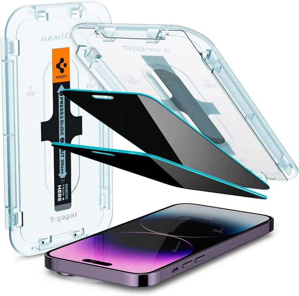 Spigen GlasTR EZ FIT Privacy Screen Protector for iPhone 14 Pro Max - size: iPhone 14 Pro Max
