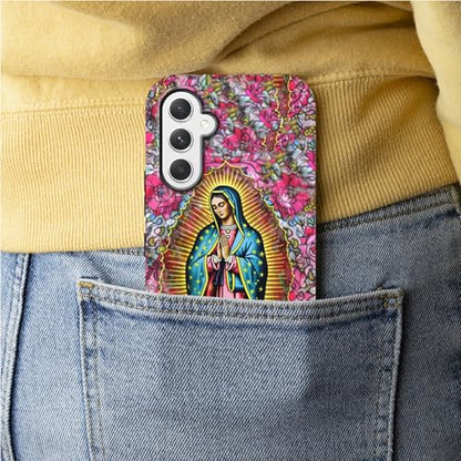 Virgin Mary Phone Case for Samsung Galaxy S25, Dual Layer Shockproof Rugged Cover with Soft TPU + Hard PC, Anti-Scratch Slim Fit Wireless Charging Compatible - color: Virgin Mary, size: 6.2" Galaxy S25