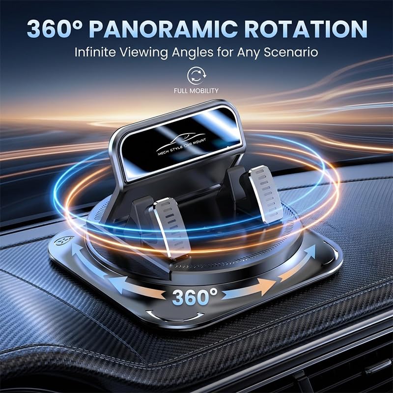 Car Phone Holder with 360 Degree Rotation 2026 Dashboard Phone Mount, 1PC