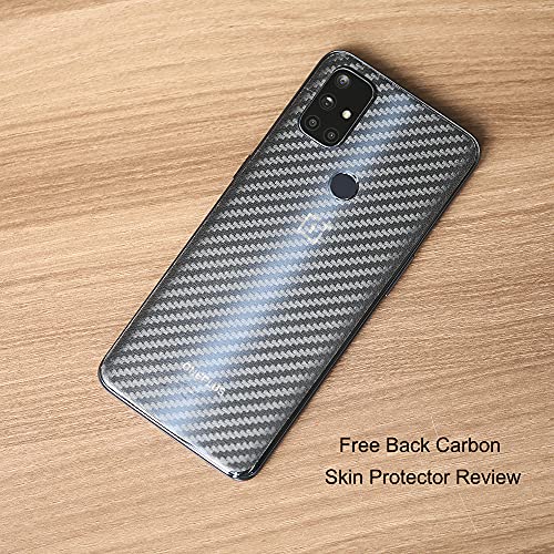 Ibywind Screen Protector For OnePlus Nord N10 5G,with 2Pcs Tempered Glass,1Pc Back Carbon Fiber Skin Protector[Fingerprint Reader,Easy to install] - size: OnePlus Nord N10