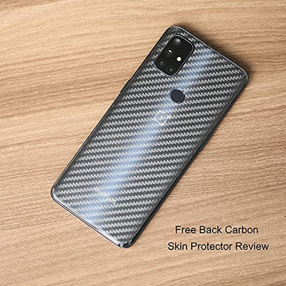Ibywind Screen Protector For OnePlus Nord N10 5G,with 2Pcs Tempered Glass,1Pc Back Carbon Fiber Skin Protector[Fingerprint Reader,Easy to install] - size: OnePlus Nord N10