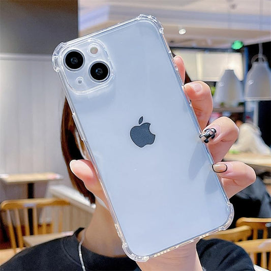 1pc Case for iPhone 15 6.1-Inch, Non-Yellowing Shockproof Phone Bumper Cover, Anti-Scratch Clear Back (Clear) - size: iPhone 15