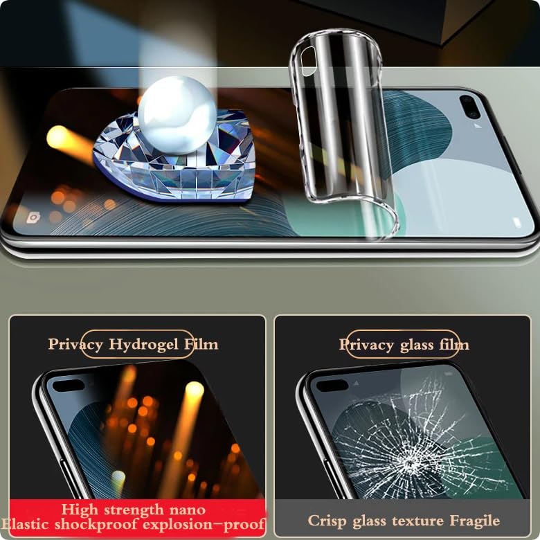 Hydrogel Privacy Protective Film for iPhone 16 Pro Max 6.9",2 Pcs Anti-spy Soft TPU Screen Protectors (Non-Tempered Film)(Non-breakable) (Face ID Unlock)