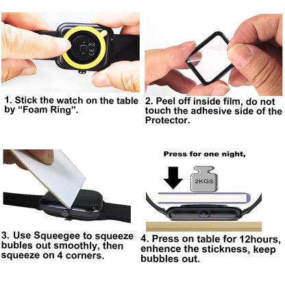 Compatible with GRV FC1 1.83” Smartwatch, 3D Screen Protectors, 3 Piece, Full Coverage, Anti-shatter, 3DFC1P72