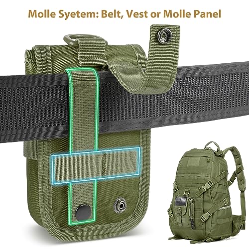 SOWHUP Tactical Molle Pouch Cell Phone Pouch Holster Small Utility EDC Pouch Gadget Organizer Bag - color: Army Green2