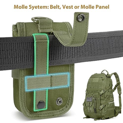 SOWHUP Tactical Molle Pouch Cell Phone Pouch Holster Small Utility EDC Pouch Gadget Organizer Bag - color: Army Green2